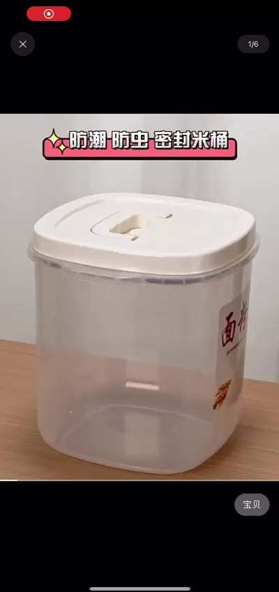 Storage Container with Airtight Top Seal Cover (Square Shape) 5kg / 10kg