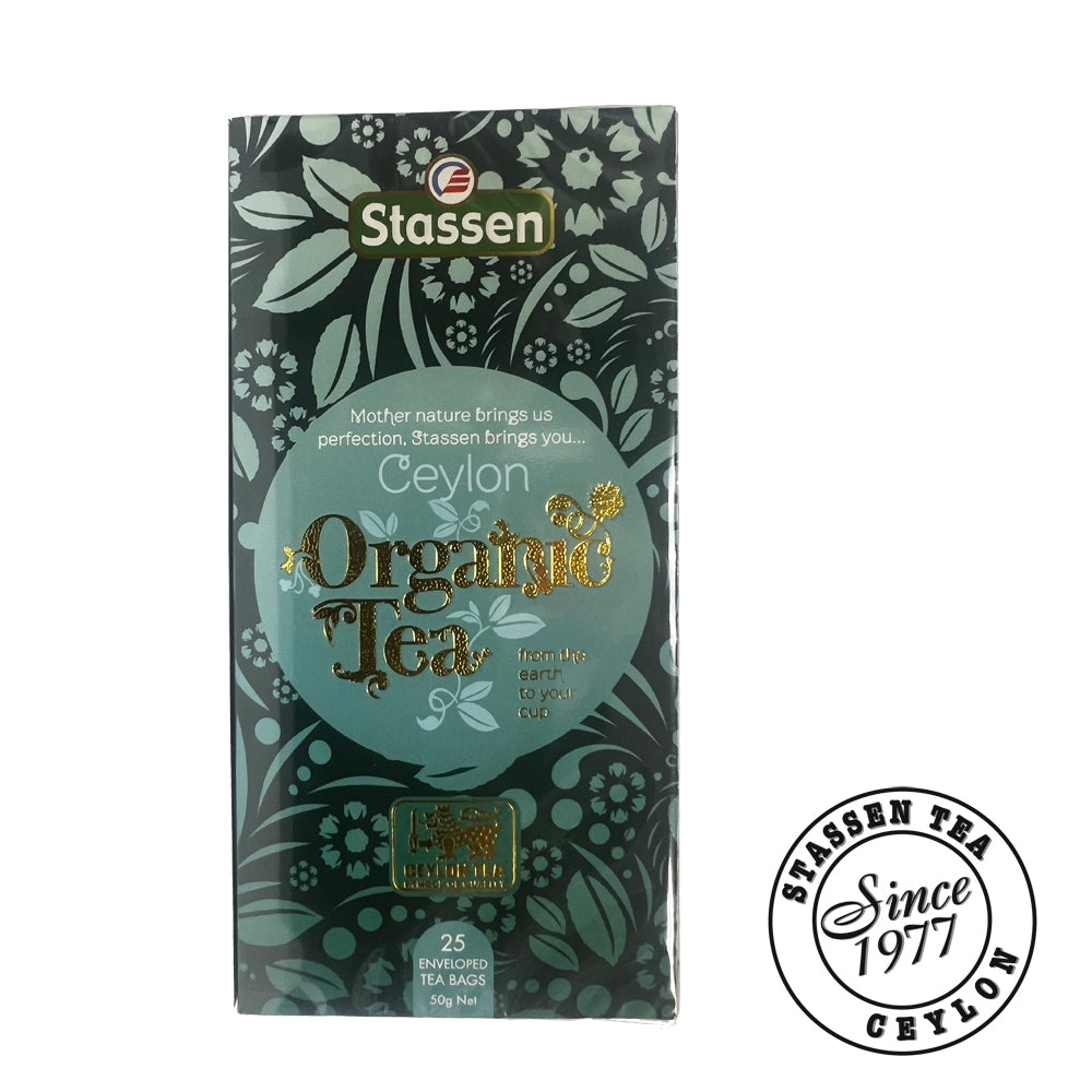 Stassen Organic Black Tea - 25 Bags x 2GM ^USDA Organic Certified ^Pure Ceylon Tea