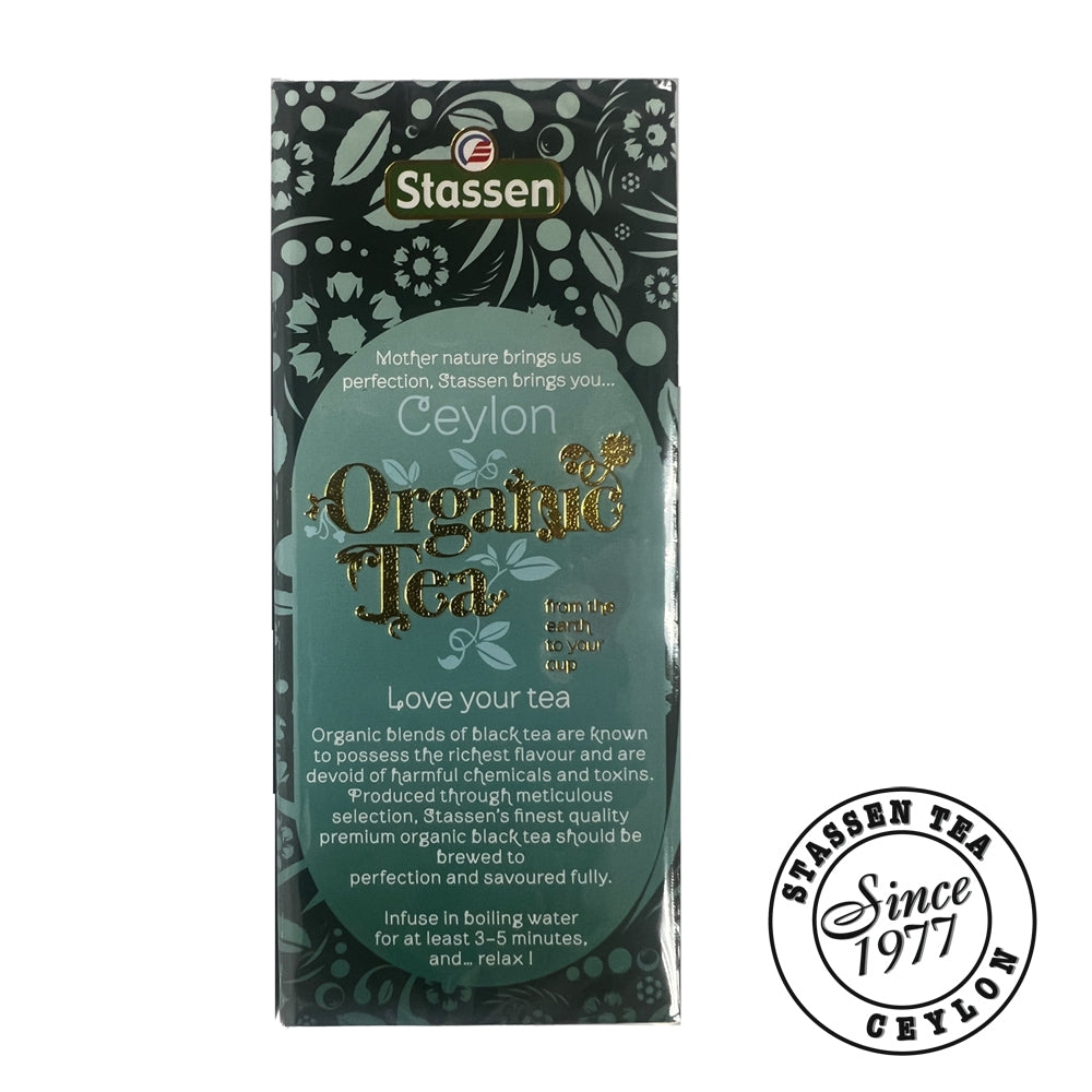 Stassen Organic Black Tea - 25 Bags x 2GM ^USDA Organic Certified ^Pure Ceylon Tea