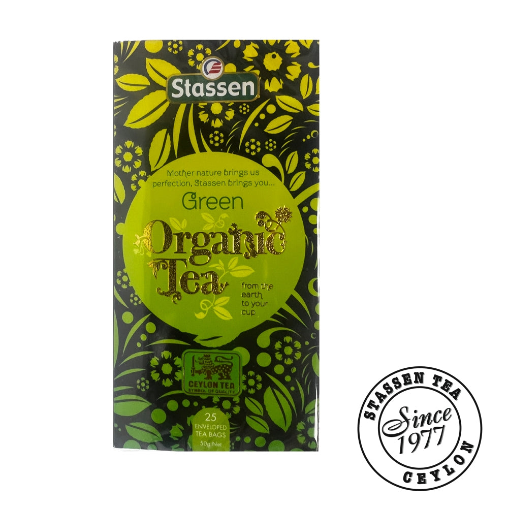 Stassen Organic Green Tea - 25 Bags x 2gm ^USDA Organic Certified ^Pure Green Tea