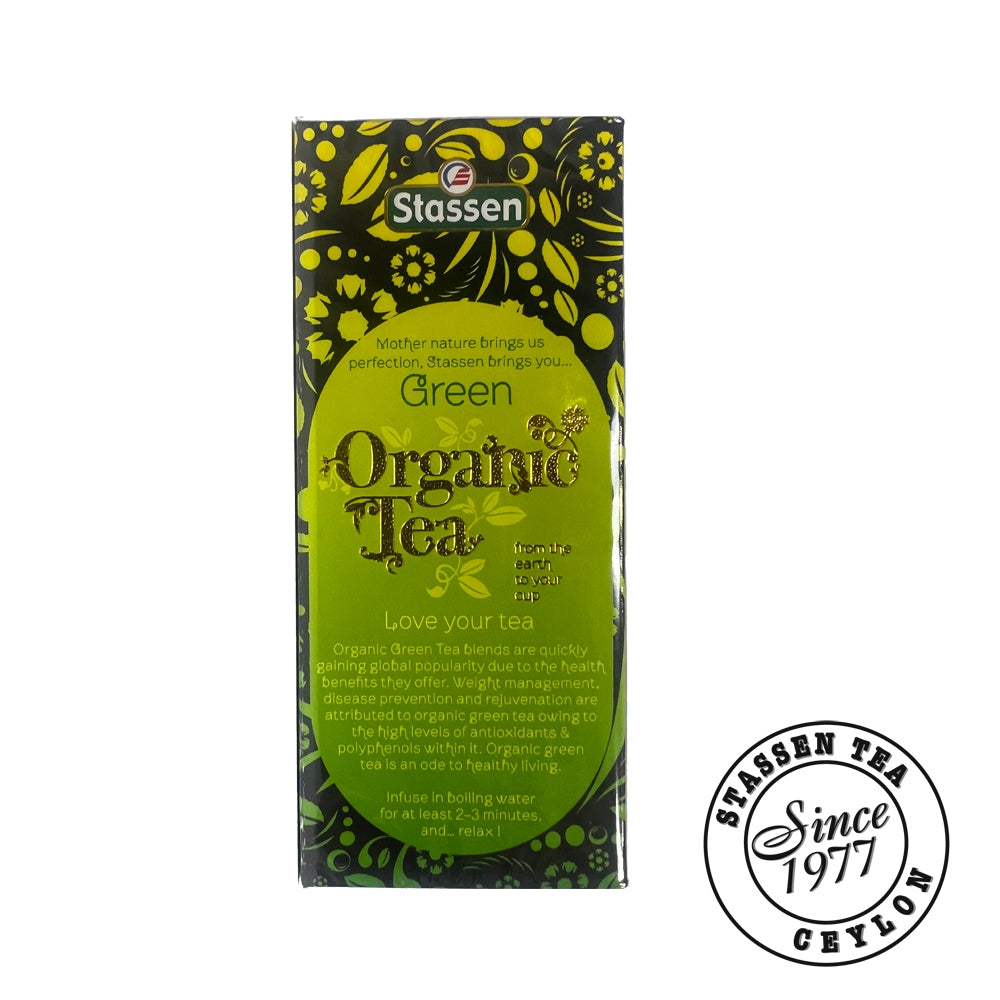 Stassen Organic Green Tea - 25 Bags x 2gm ^USDA Organic Certified ^Pure Green Tea