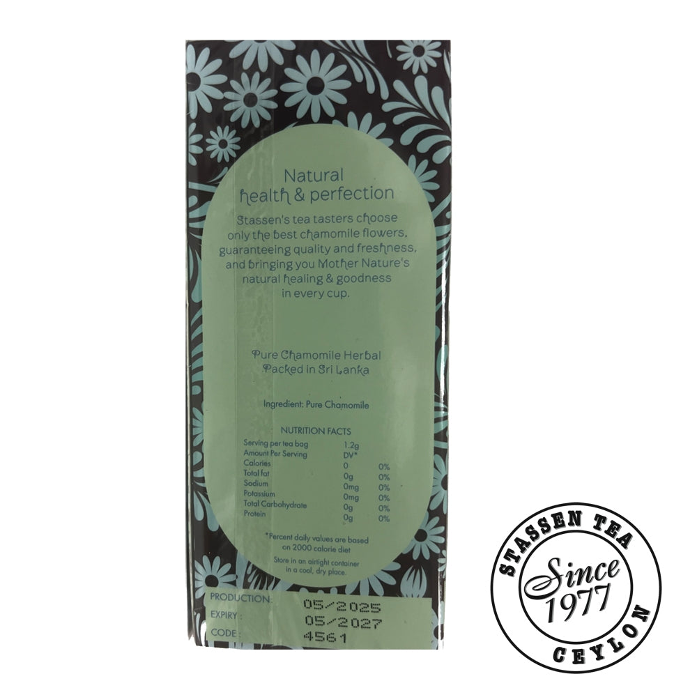 Stassen Pure Chamomile Tea - 25 Tea Bags x 1.2GM ^Wellness Tea ^Improved Sleep ^Natural Herb
