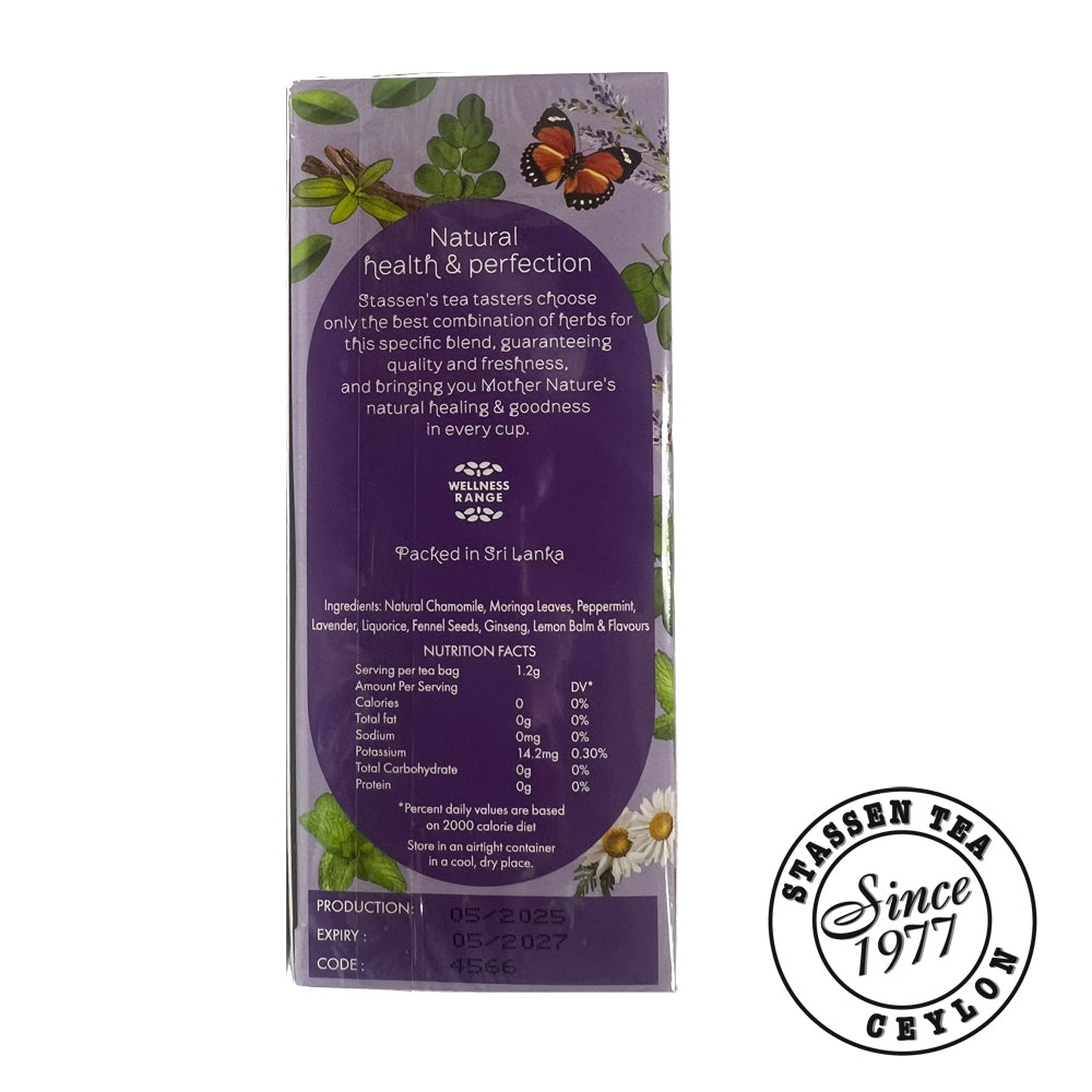 Stassen Relax Tea - 25 Tea Bags x 1.2GM ^ Herbal Infusion ^ Wellness Tea ^Promote Calm & Balance