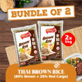 (1 + 1) Bundle - PaddyKing Brown Jasmine Rice 5kg x 2 (Vacuum Pack***)