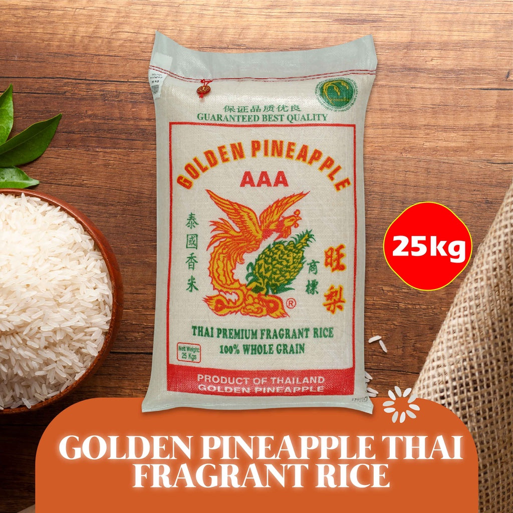 Golden Pineapple Thai Hom Mali Fragrant Rice 25kg