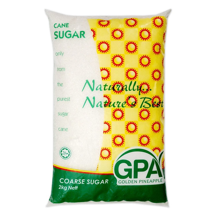 GPA Coarse Sugar 2kg  - 100% Natural Coarse Cane Sugar