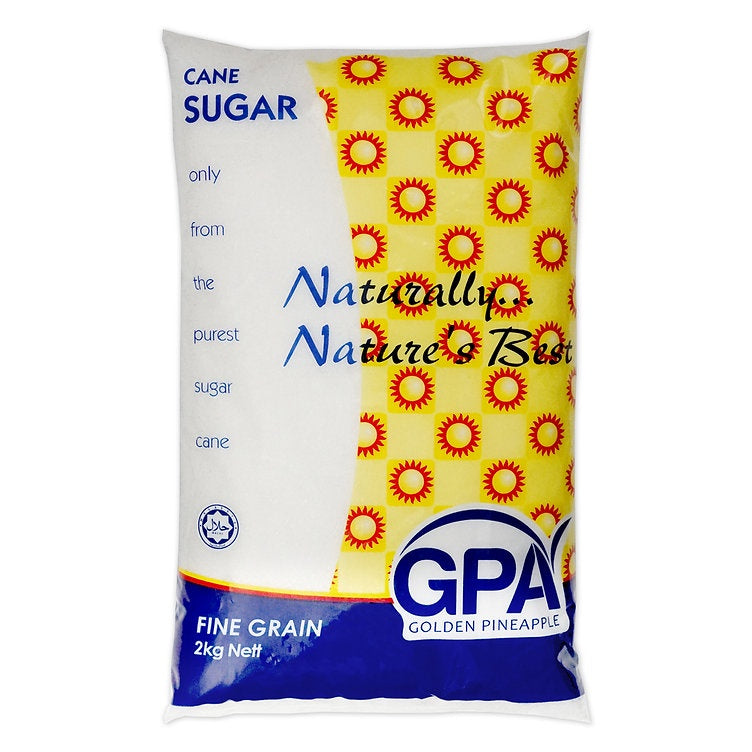 GPA Fine Sugar 2kg  - 100% Natural Fine Cane Sugar
