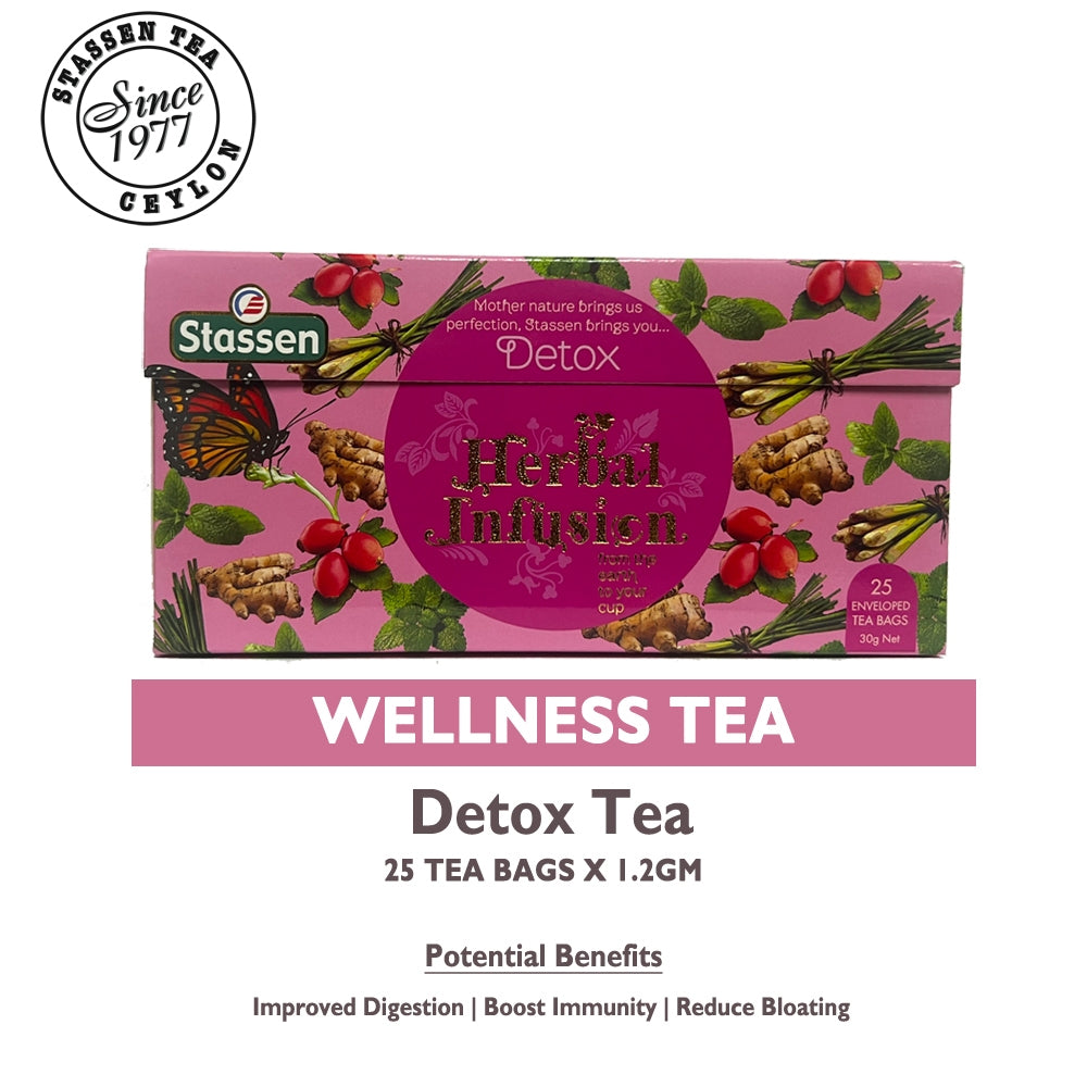 Stassen Detox Tea - 25 Tea Bags x 1.2GM ^Herbal Infusion ^Wellness Tea ^Improved Digestion