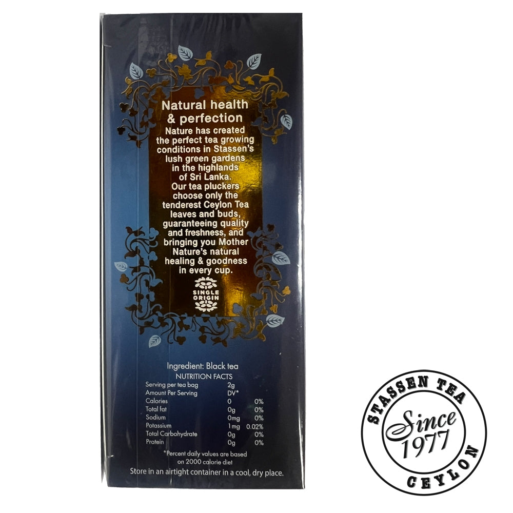 Stassen English Breakfast Tea - 25 Tea Bags x 2GM ^Ceylon Black Tea