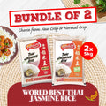 (1 + 1) Bundle - PaddyKing Thai Jasmine Rice 5kg x 2 (Vacuum Pack***)