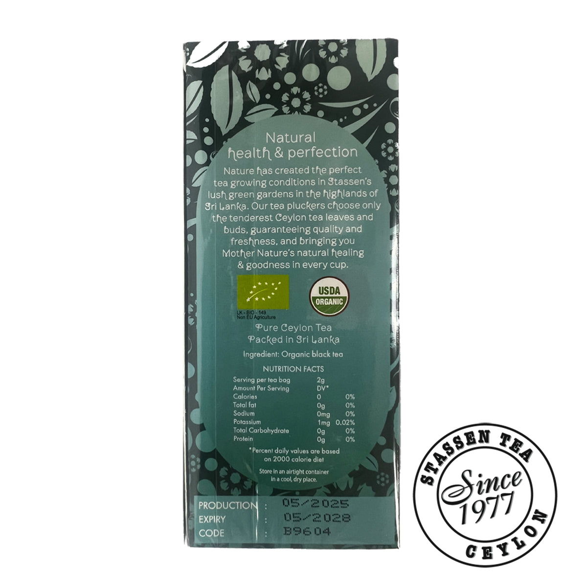 [Bundle of 2] Stassen Premium Organic Tea 2 box x 50gm (25 sachet/box)  ^USDA Organic